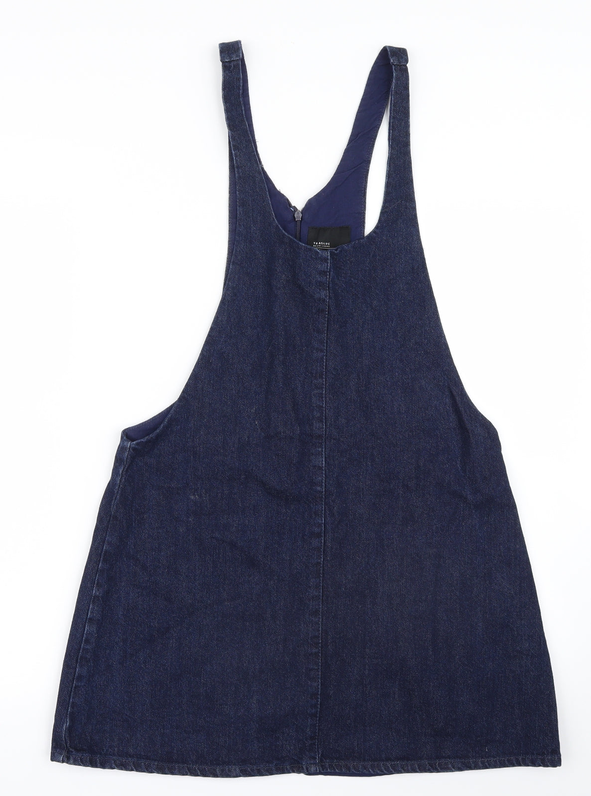 Zara Womens Blue  Denim Pinafore/Dungaree Dress  Size 10