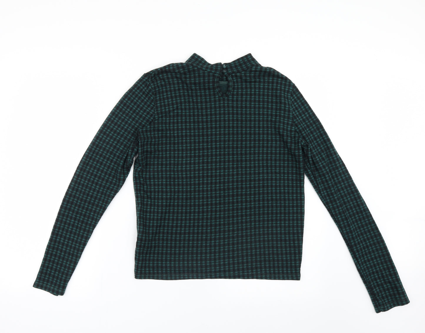 Primark Womens Green Check  Basic T-Shirt Size 12