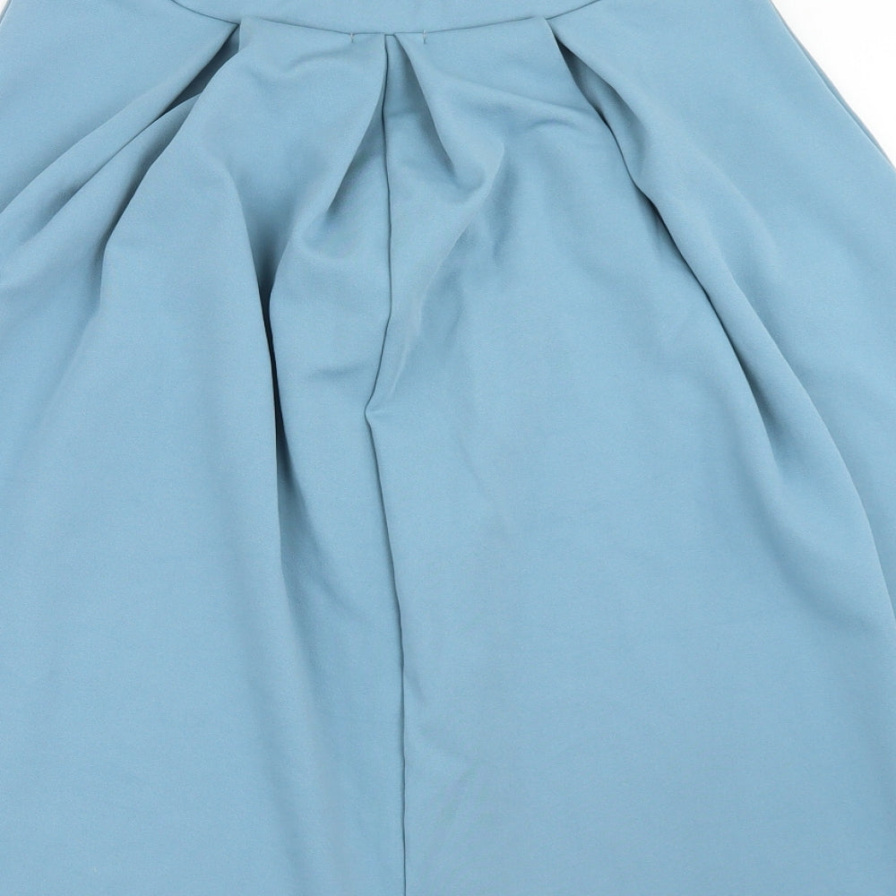 Boohoo Womens Blue   A-Line Skirt Size 14