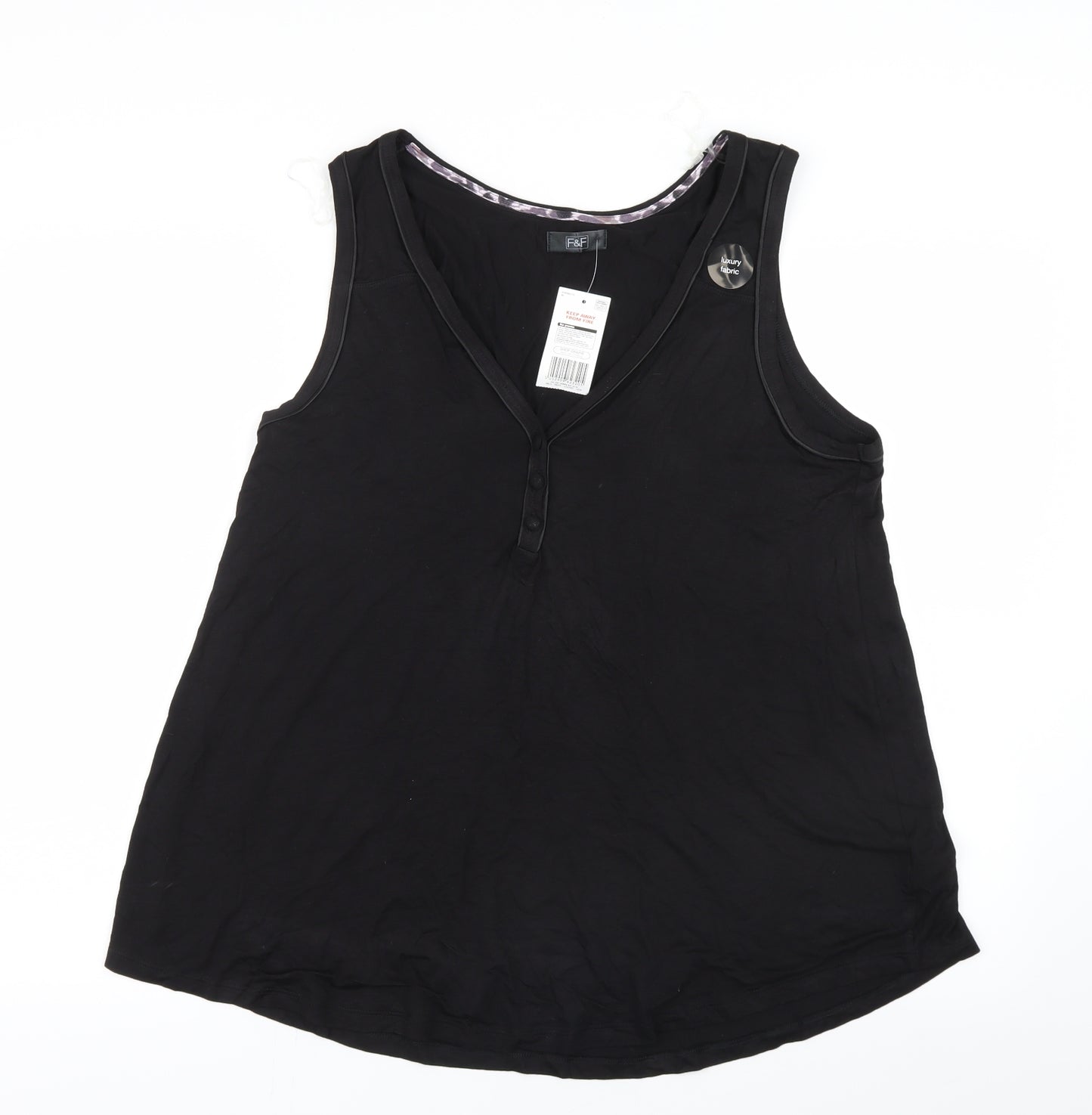 F&F Womens Black   Basic Tank Size 16