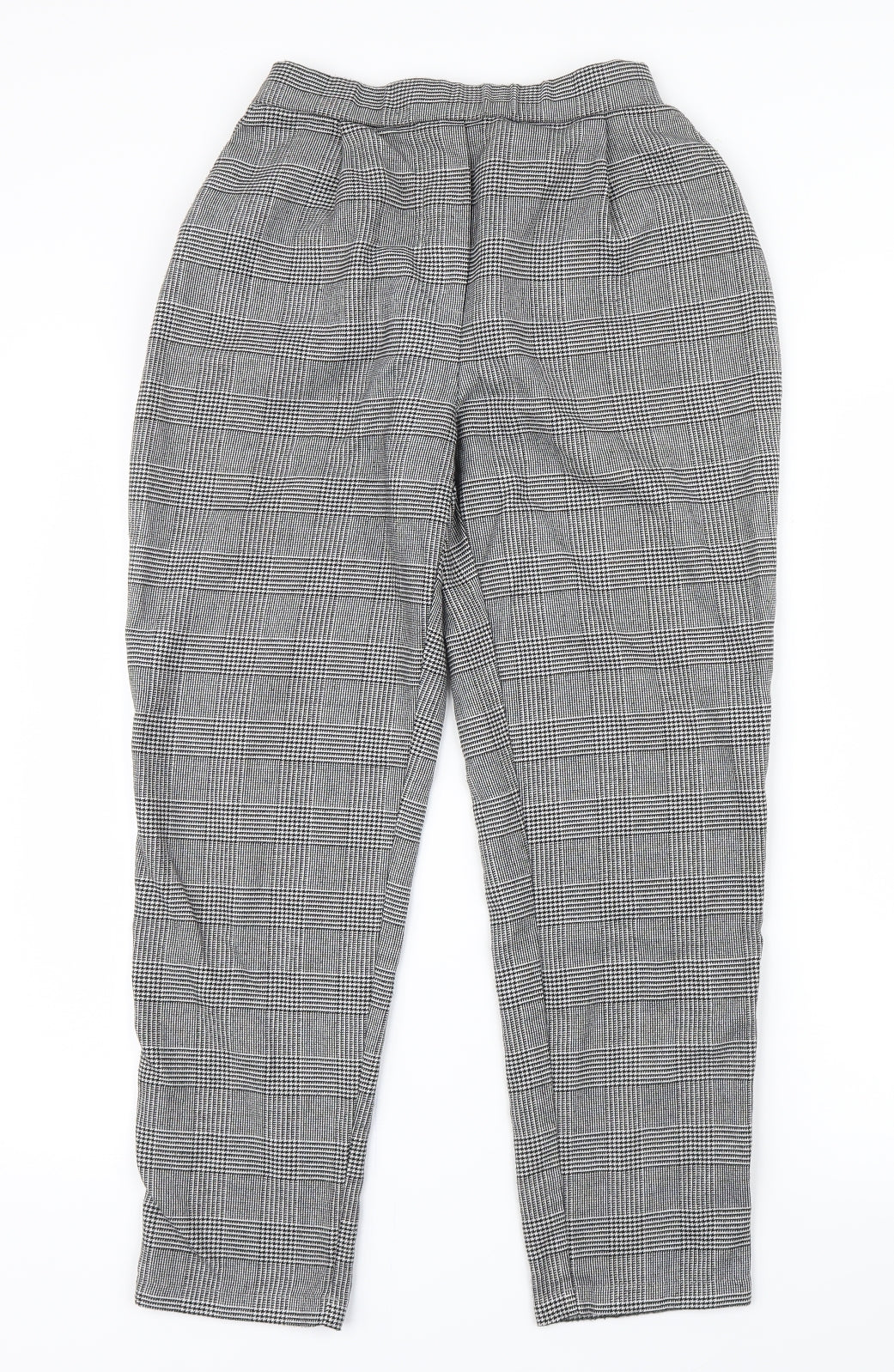 New Look Womens Black Houndstooth  Trousers  Size 10 L25 in