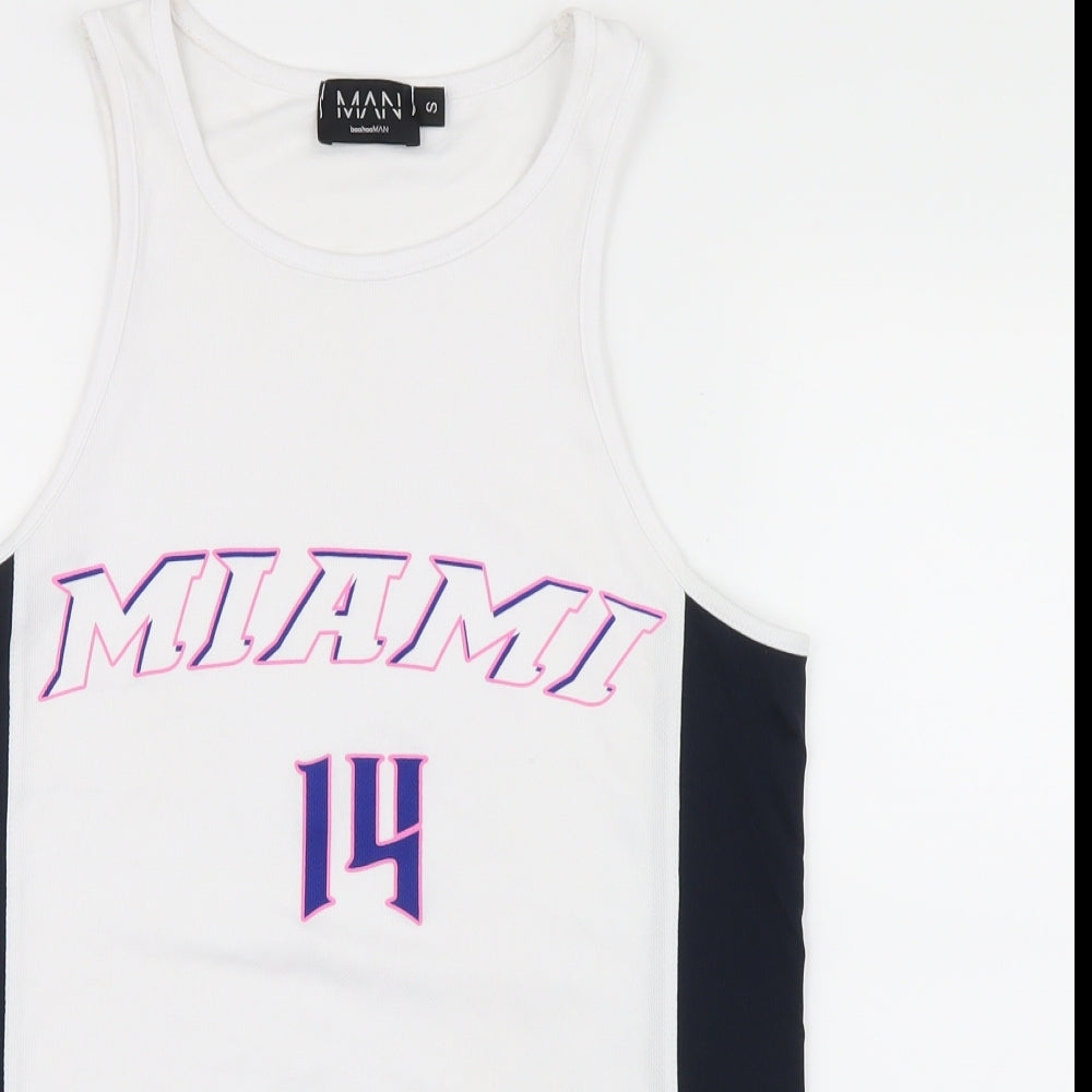 Boohoo Mens White    T-Shirt Size S