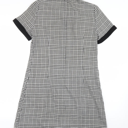 George Womens Black Houndstooth  Shirt Dress  Size 10