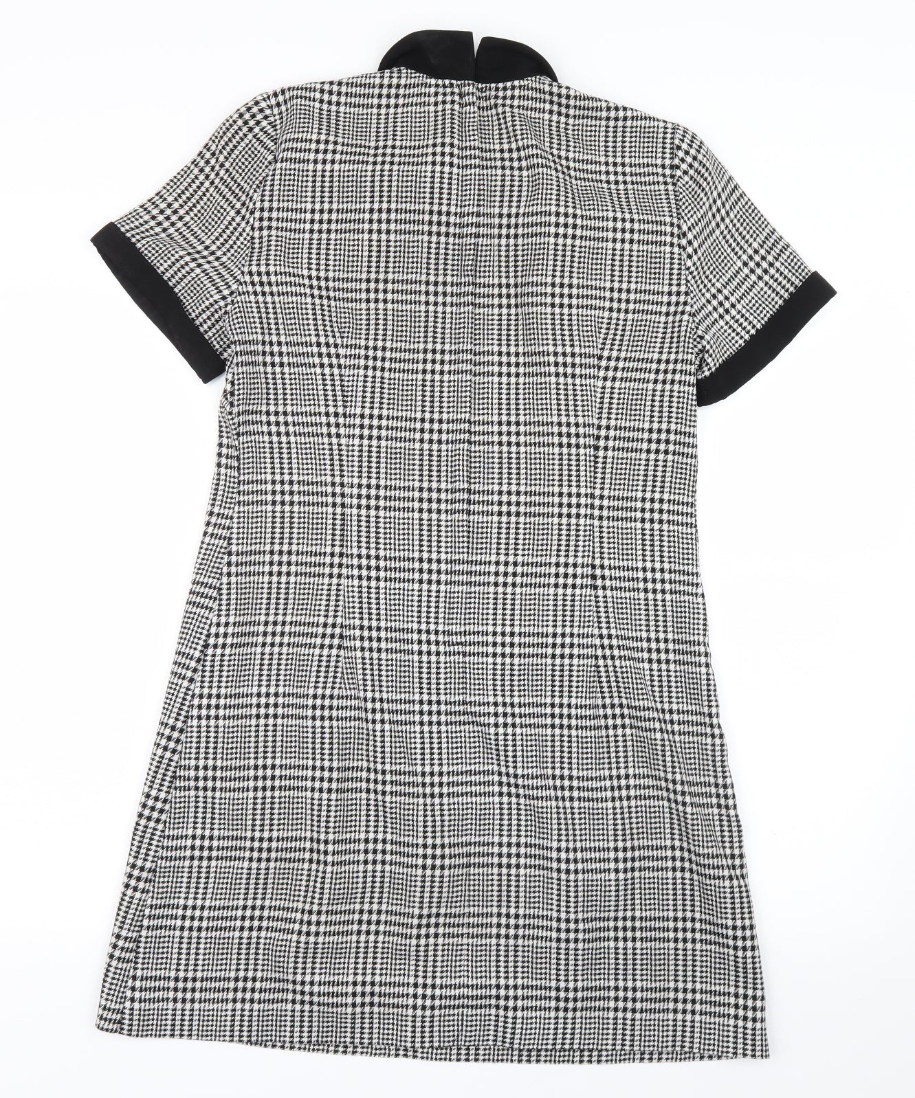 George Womens Black Houndstooth  Shirt Dress  Size 10