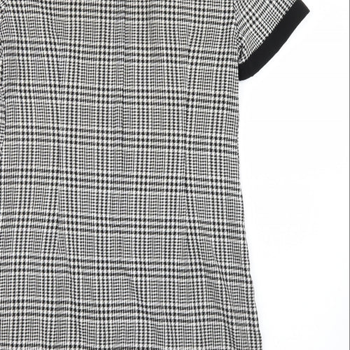 George Womens Black Houndstooth  Shirt Dress  Size 10
