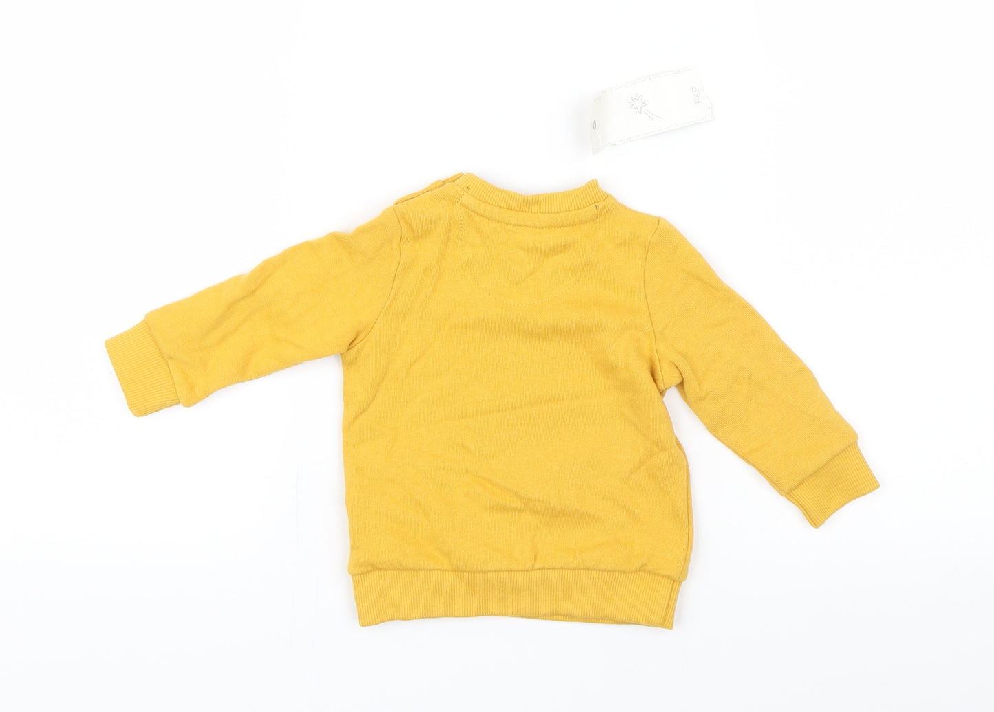 F&F Boys Yellow  Knit Pullover Jumper Size 0-3 Months