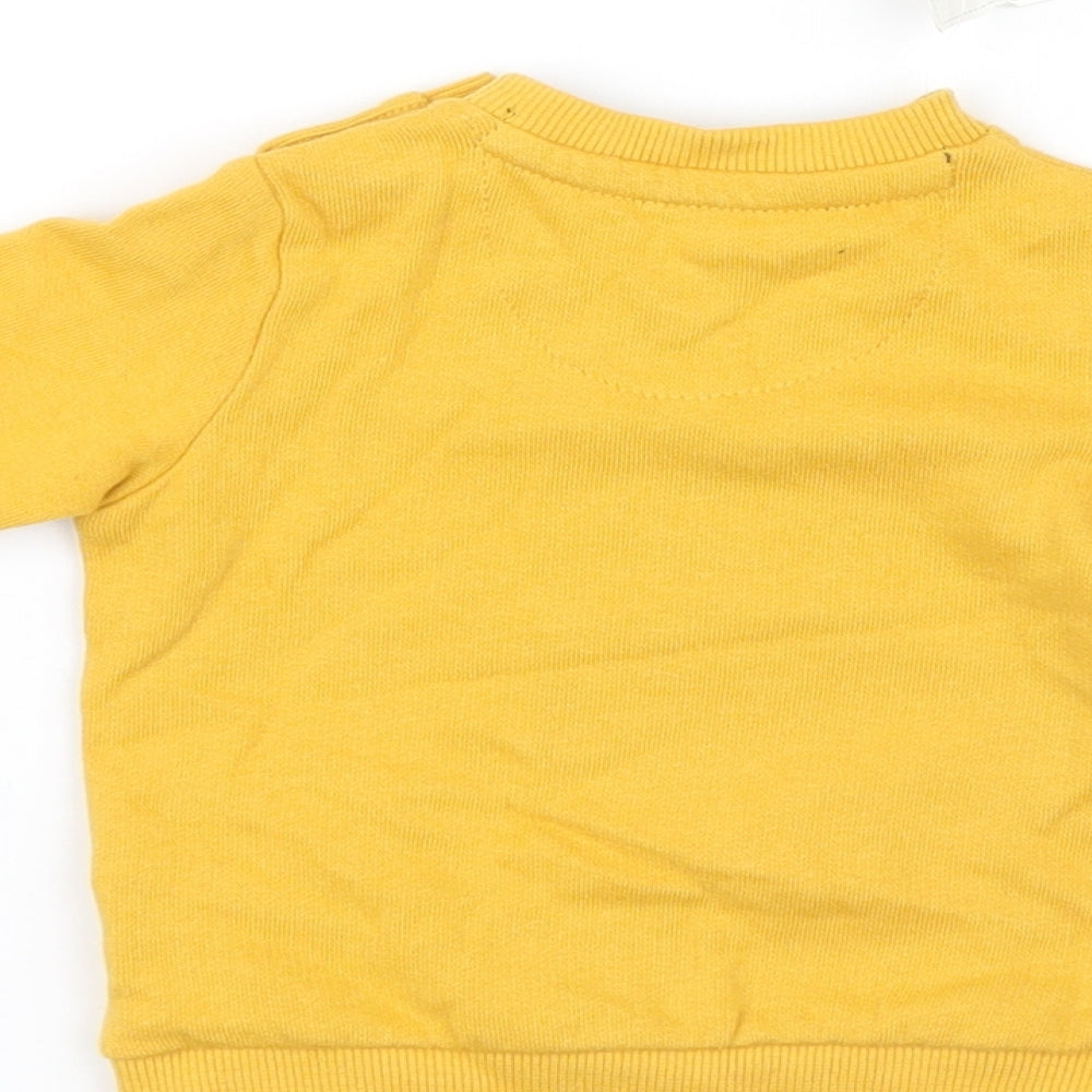 F&F Boys Yellow  Knit Pullover Jumper Size 0-3 Months