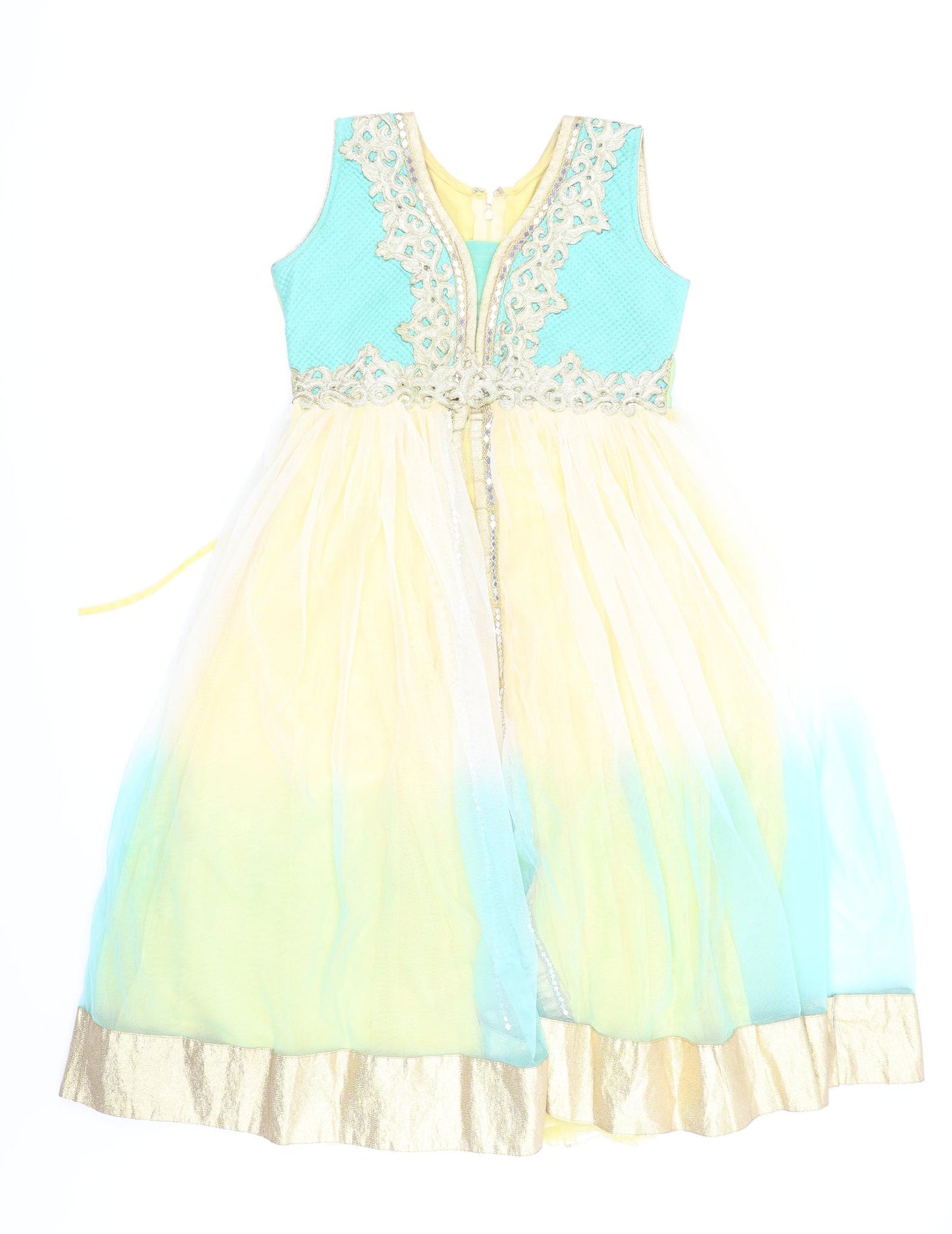 Preworn Womens Yellow   Ball Gown  Size 32