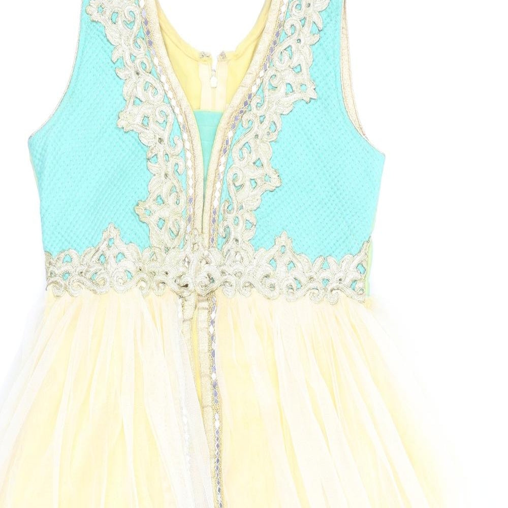 Preworn Womens Yellow   Ball Gown  Size 32