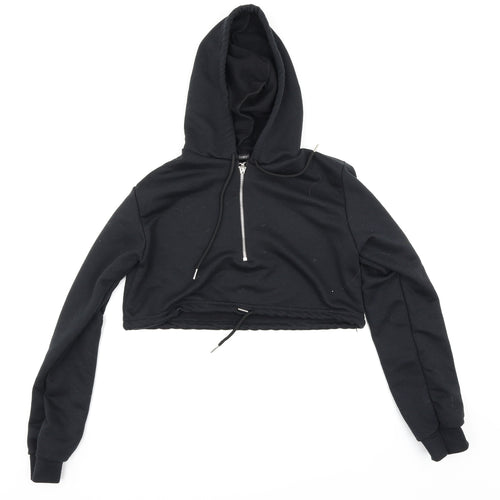 I SAW IT FIRST Womens Black   Pullover Hoodie Size 6