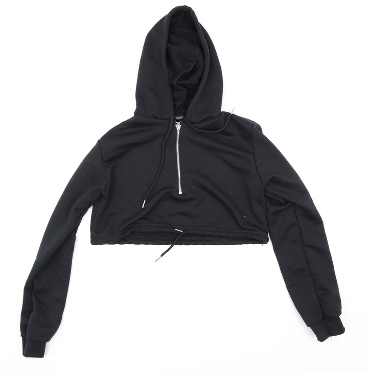 I SAW IT FIRST Womens Black   Pullover Hoodie Size 6