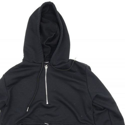 I SAW IT FIRST Womens Black   Pullover Hoodie Size 6