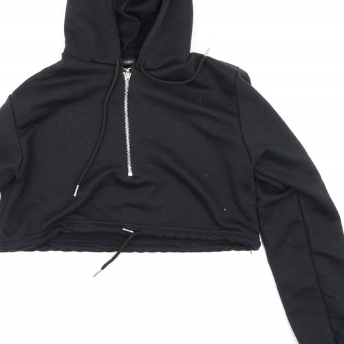 I SAW IT FIRST Womens Black   Pullover Hoodie Size 6
