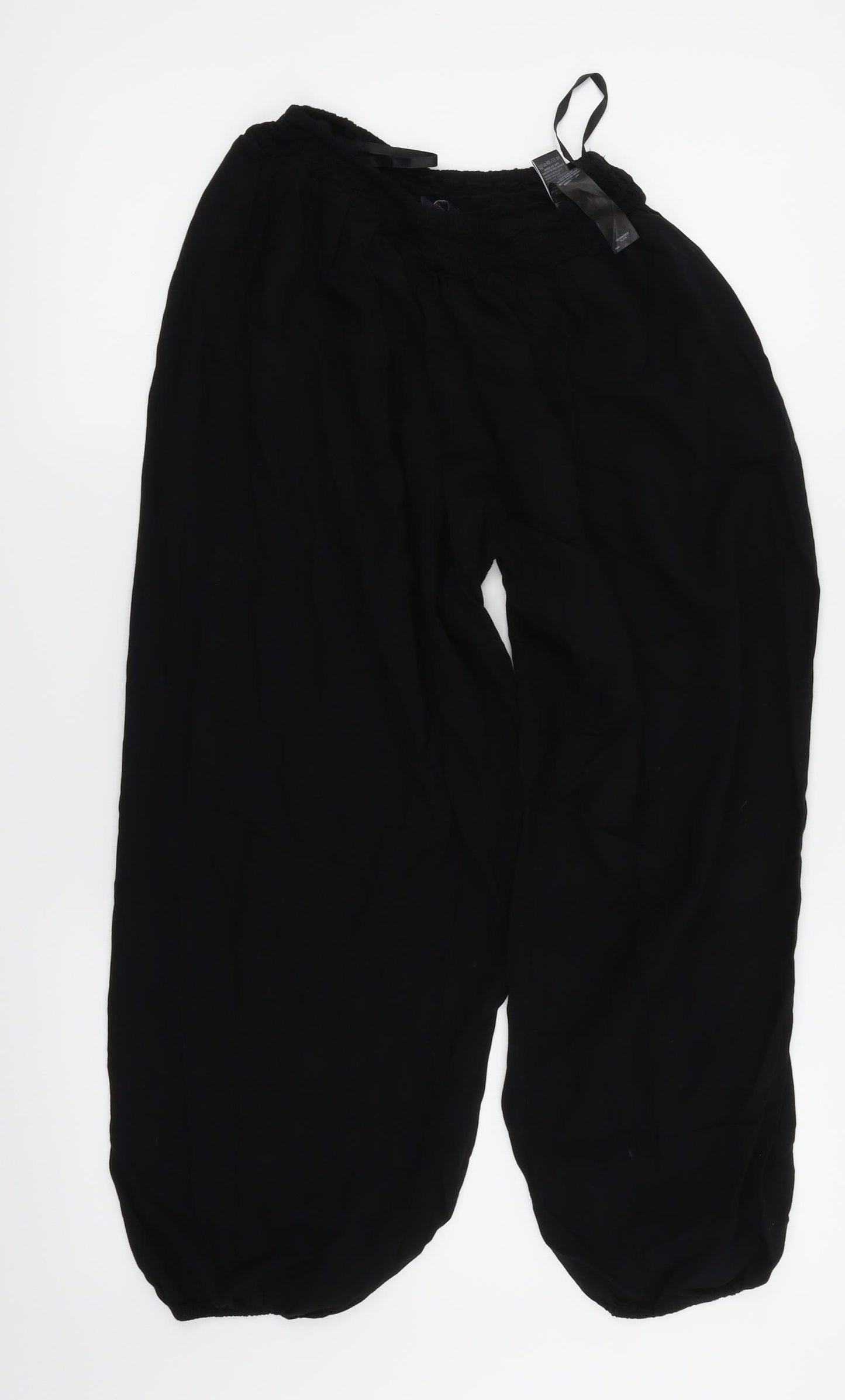 M&S Womens Black   Jogger Trousers Size M