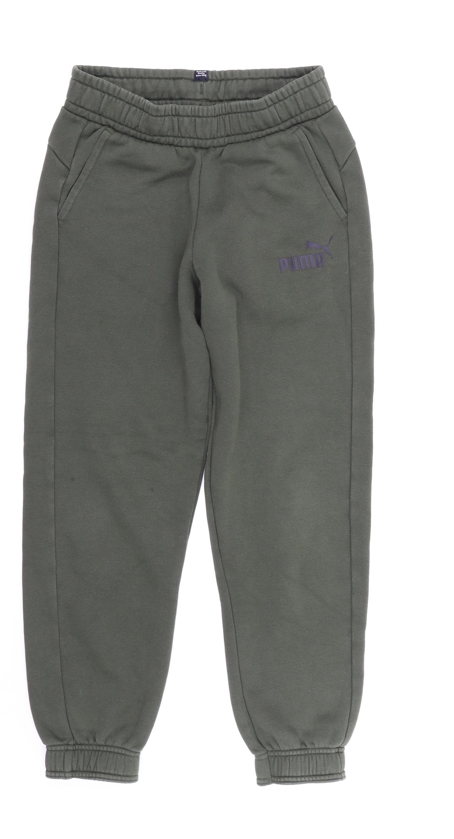 PUMA Boys Green   Jogger Trousers Size 11-12 Years