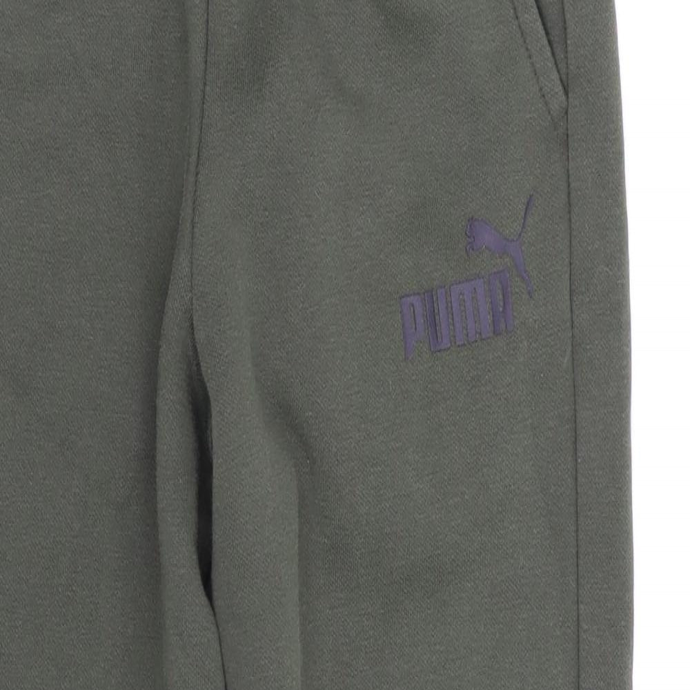 PUMA Boys Green   Jogger Trousers Size 11-12 Years