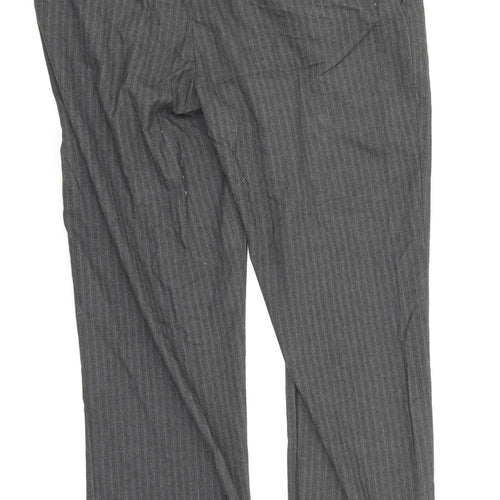 Debenhams Mens Grey Striped  Dress Pants Trousers Size 36 in L28 in
