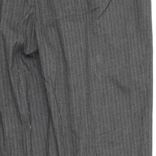 Debenhams Mens Grey Striped  Dress Pants Trousers Size 36 in L28 in
