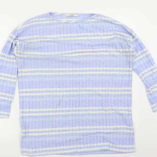 George Womens Blue Striped  Pullover Jumper Size 12