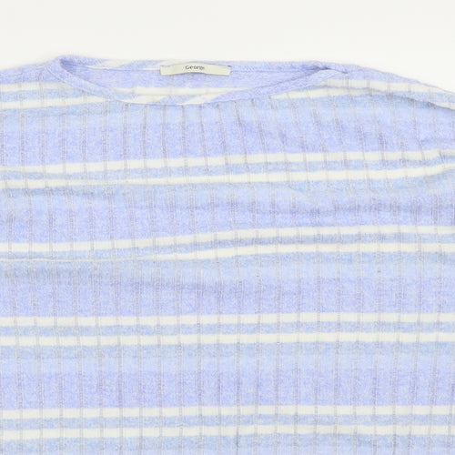 George Womens Blue Striped  Pullover Jumper Size 12