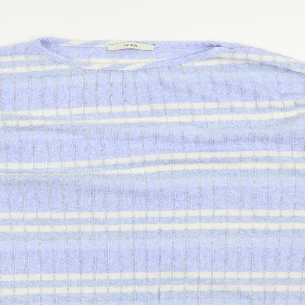 George Womens Blue Striped  Pullover Jumper Size 12
