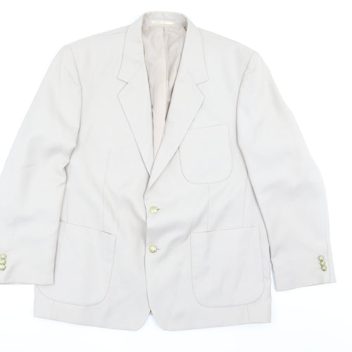 Cheems Mens Beige   Jacket Suit Jacket Size 46