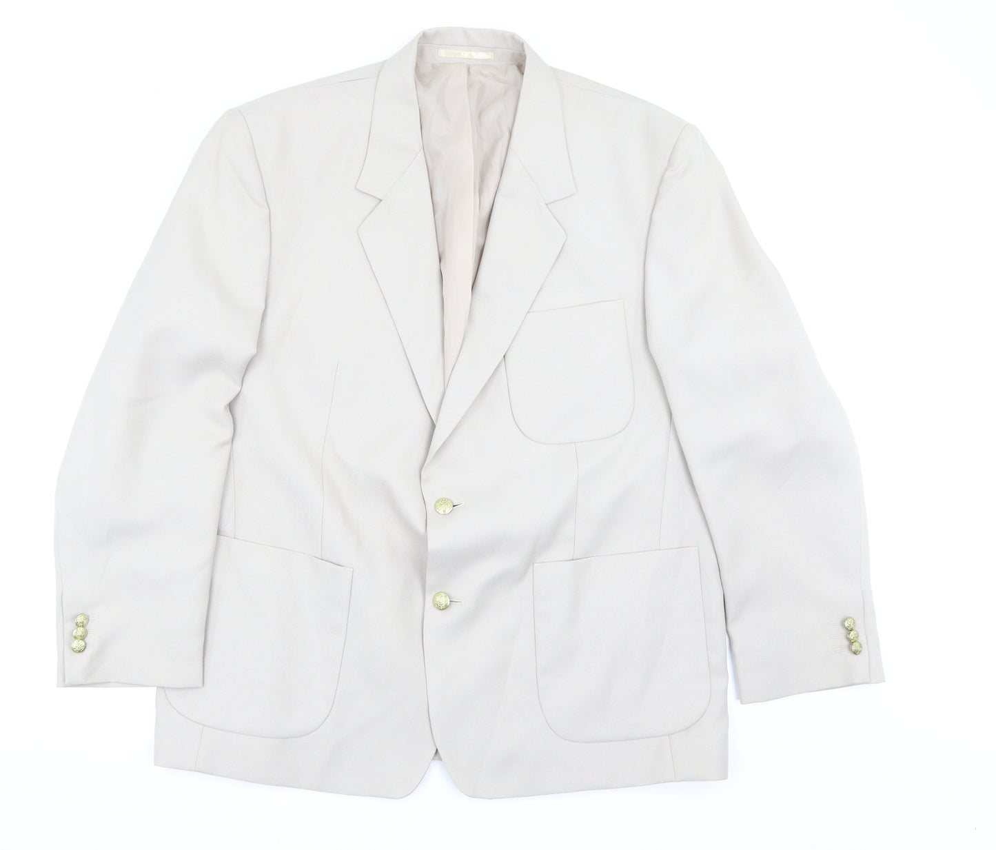 Cheems Mens Beige   Jacket Suit Jacket Size 46