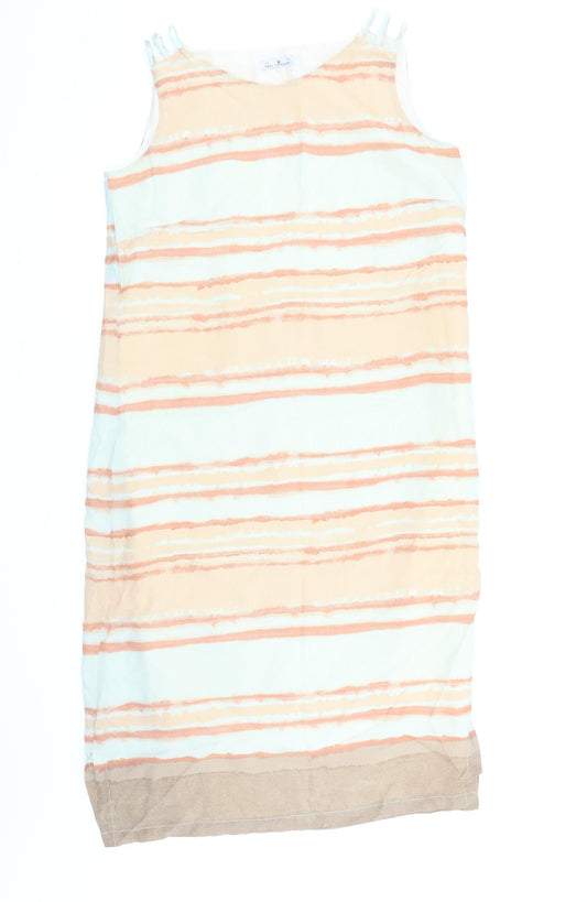 Front view of Paul Seperates women’s multicoloured paisley a-line, size UK 16