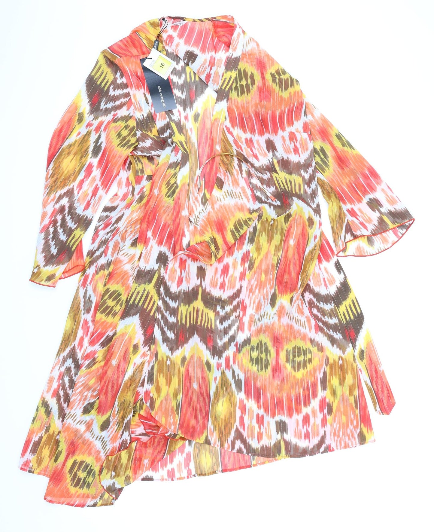 Autograph Womens Multicoloured Animal Print  Wrap Blouse Size 16