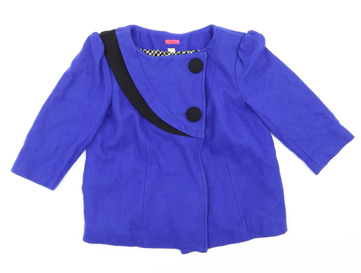 Lux Womens Blue   Overcoat Blazer Size XS