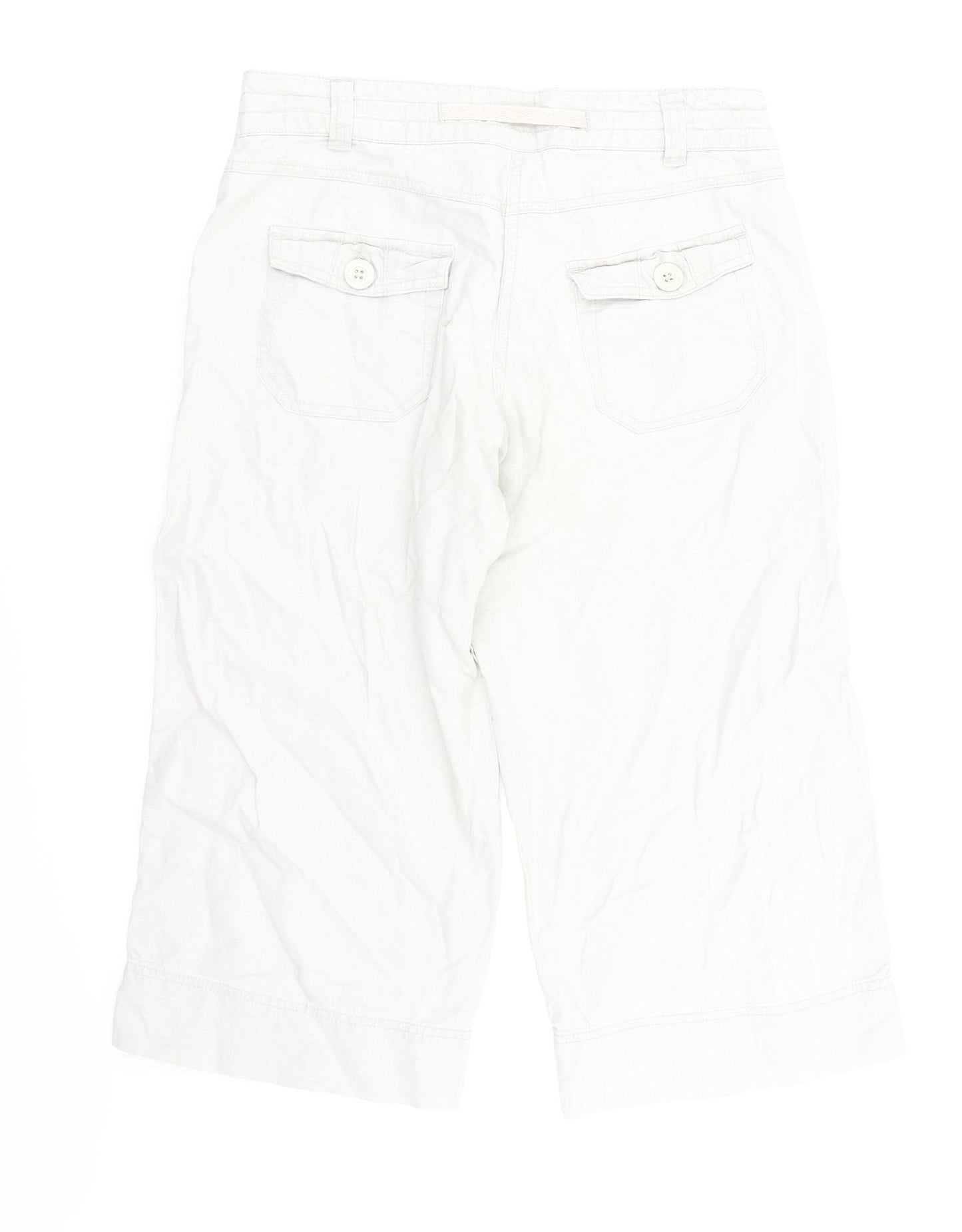 George Womens White   Cargo Shorts Size 10