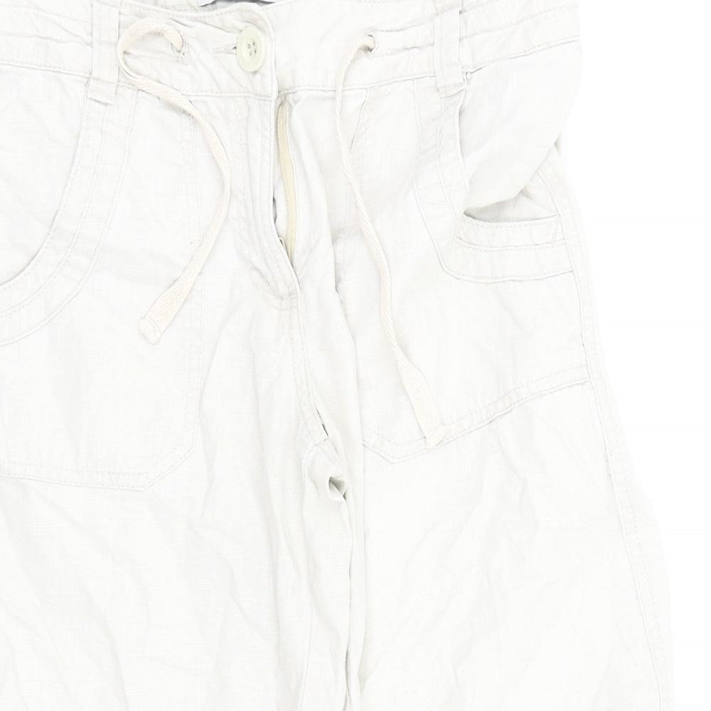 George Womens White   Cargo Shorts Size 10