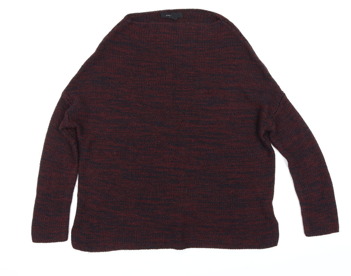 Atmosphere Womens Purple Herringbone  Pullover Jumper Size 6