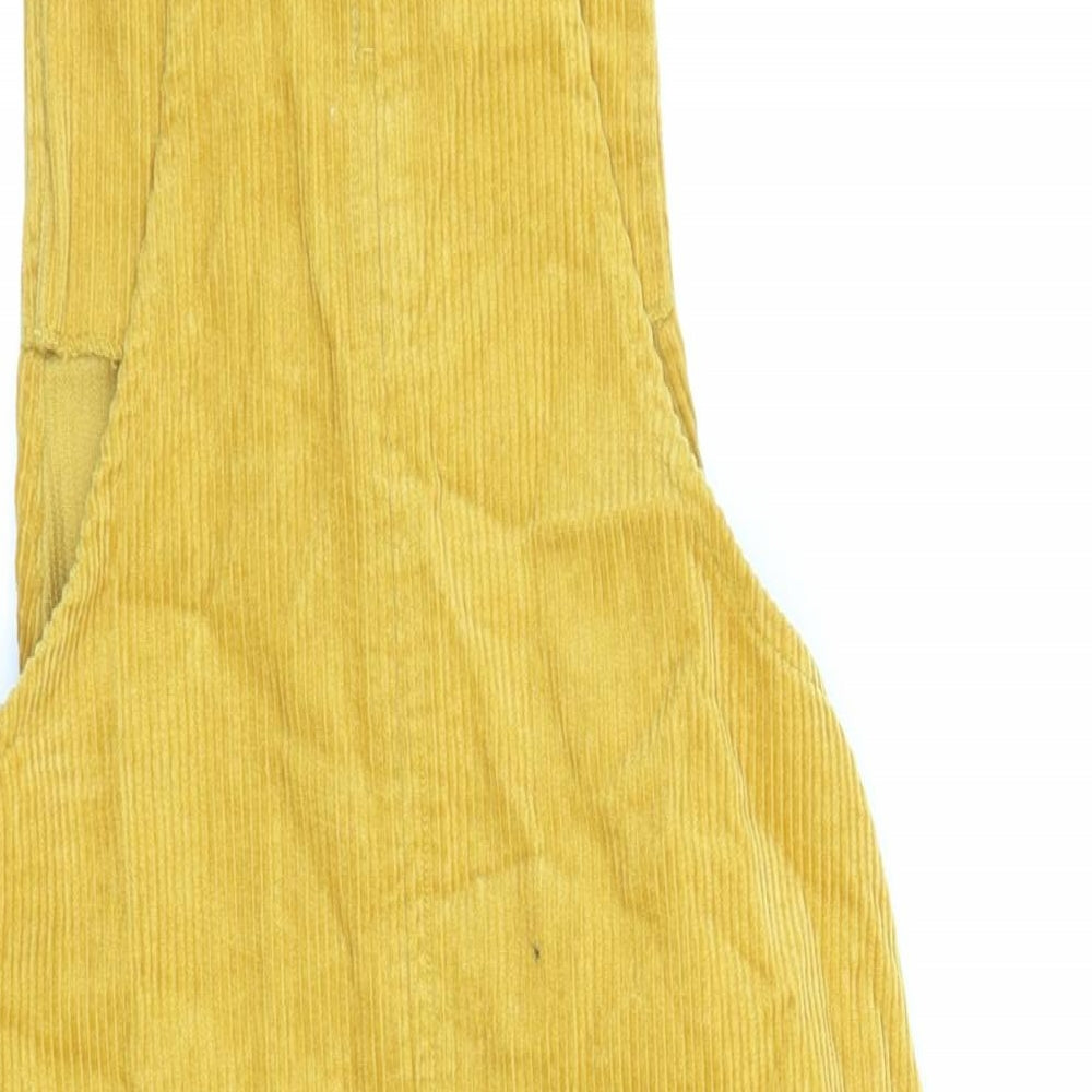 New Look Womens Yellow   Pinafore/Dungaree Dress  Size 6