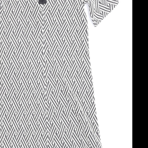 H&M Womens Blue Argyle/Diamond  T-Shirt Dress  Size 6