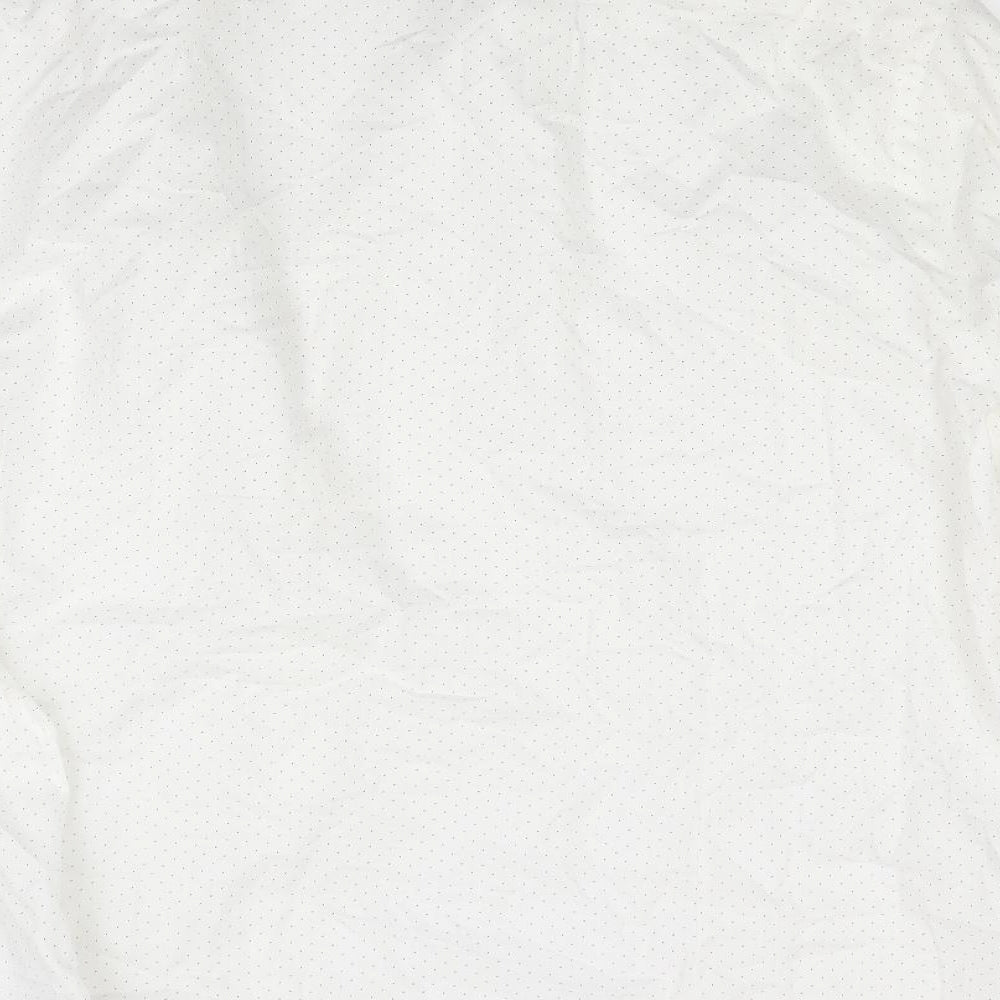 Hammond & Co Mens White Polka Dot   Dress Shirt Size 19