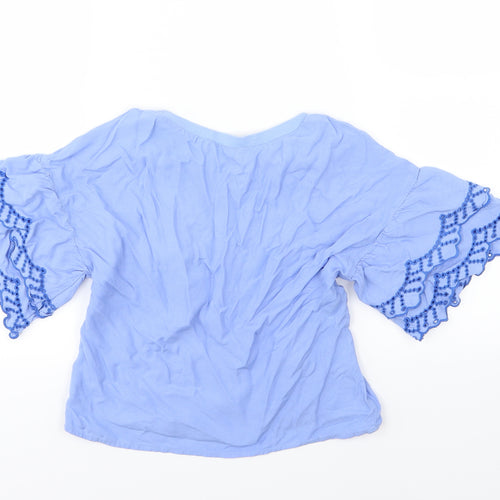 H&M Girls Blue  Jersey Basic T-Shirt Size 10-11 Years