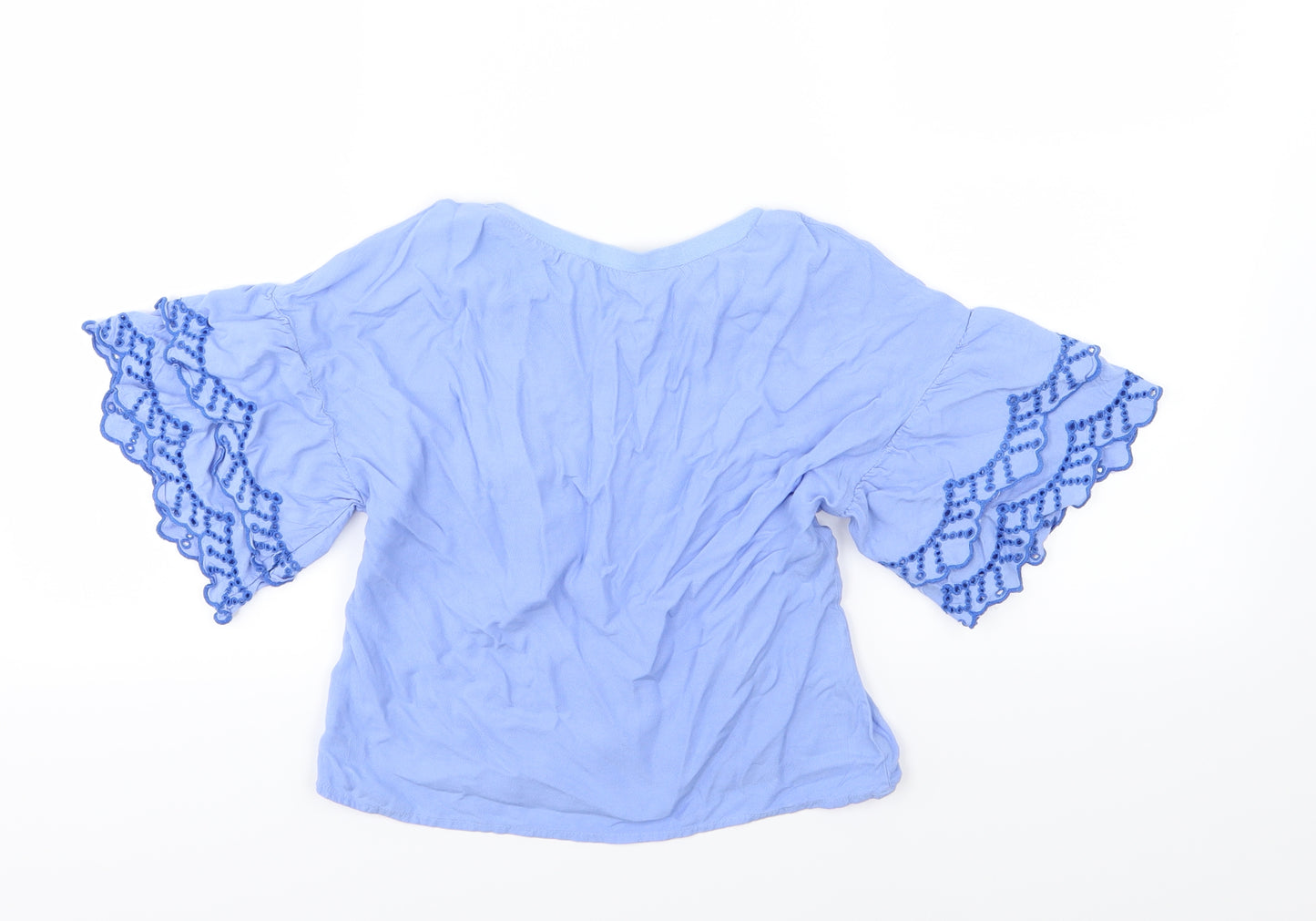 H&M Girls Blue  Jersey Basic T-Shirt Size 10-11 Years