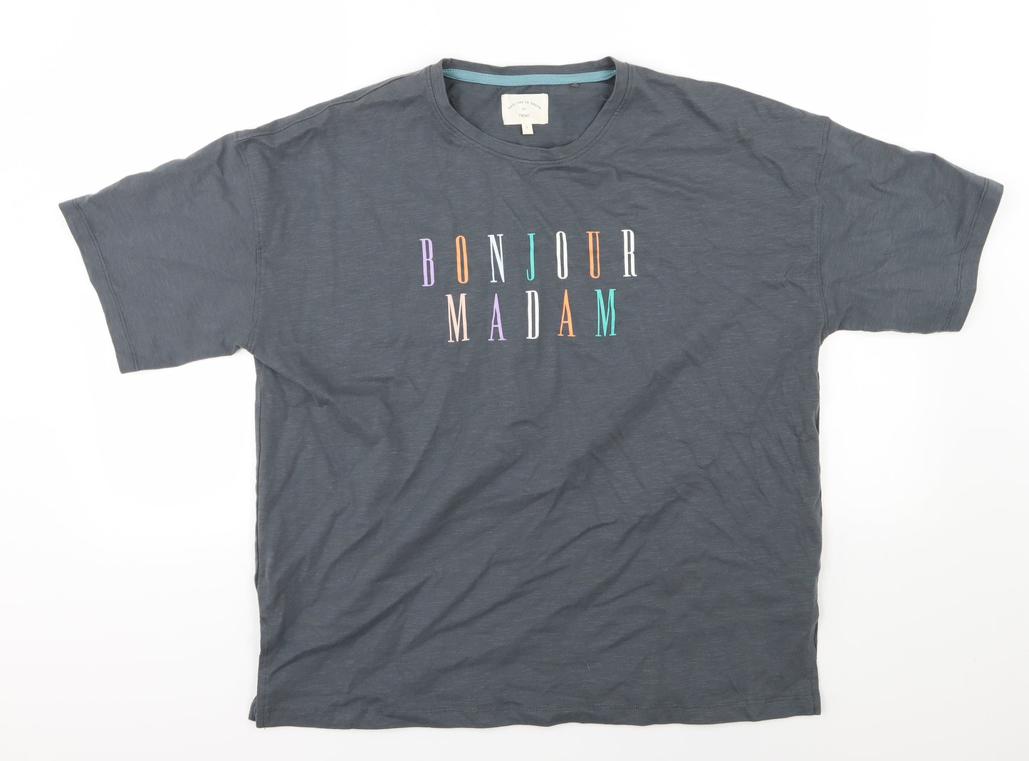 NEXT Womens Grey  Jersey Top Pyjama Top Size 8  - Bonjour