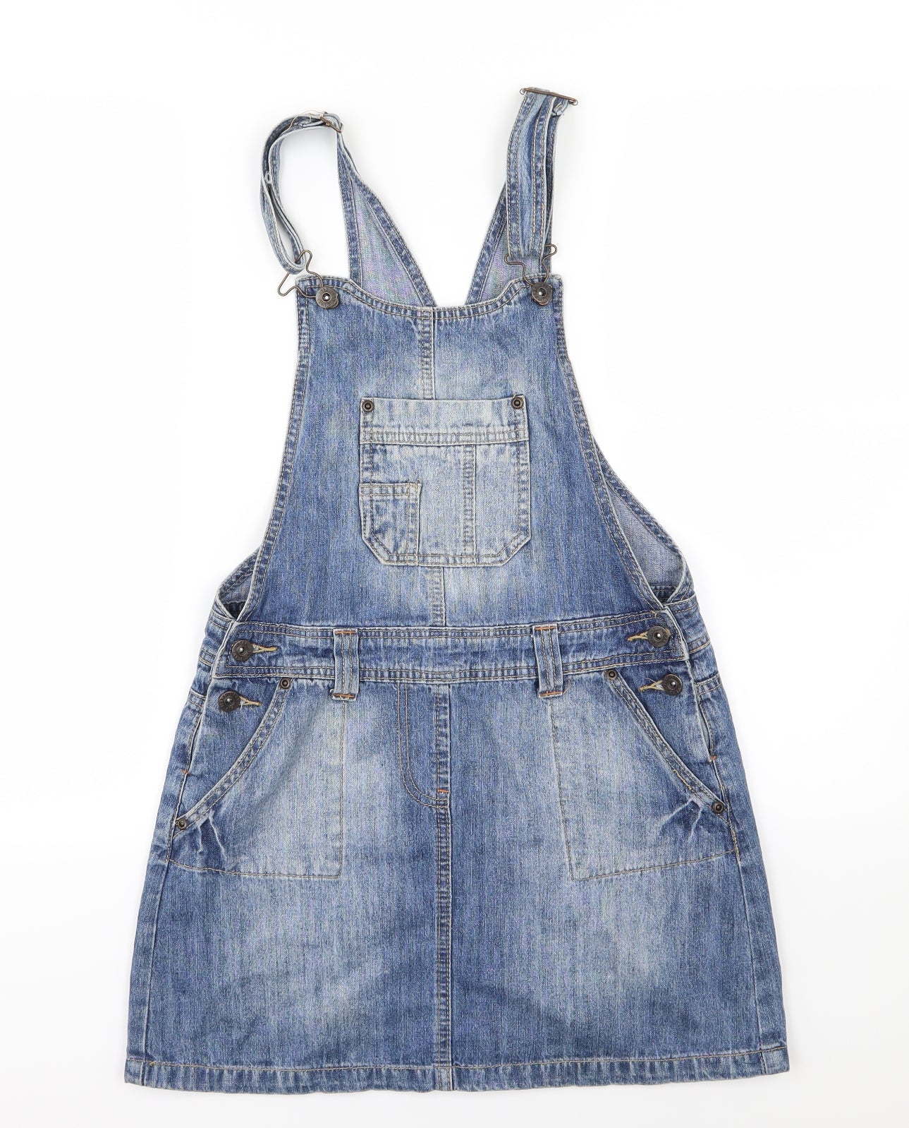 New Look Girls Blue  Denim Pinafore/Dungaree Dress  Size 14 Years