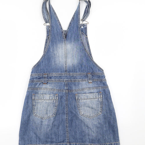 New Look Girls Blue  Denim Pinafore/Dungaree Dress  Size 14 Years