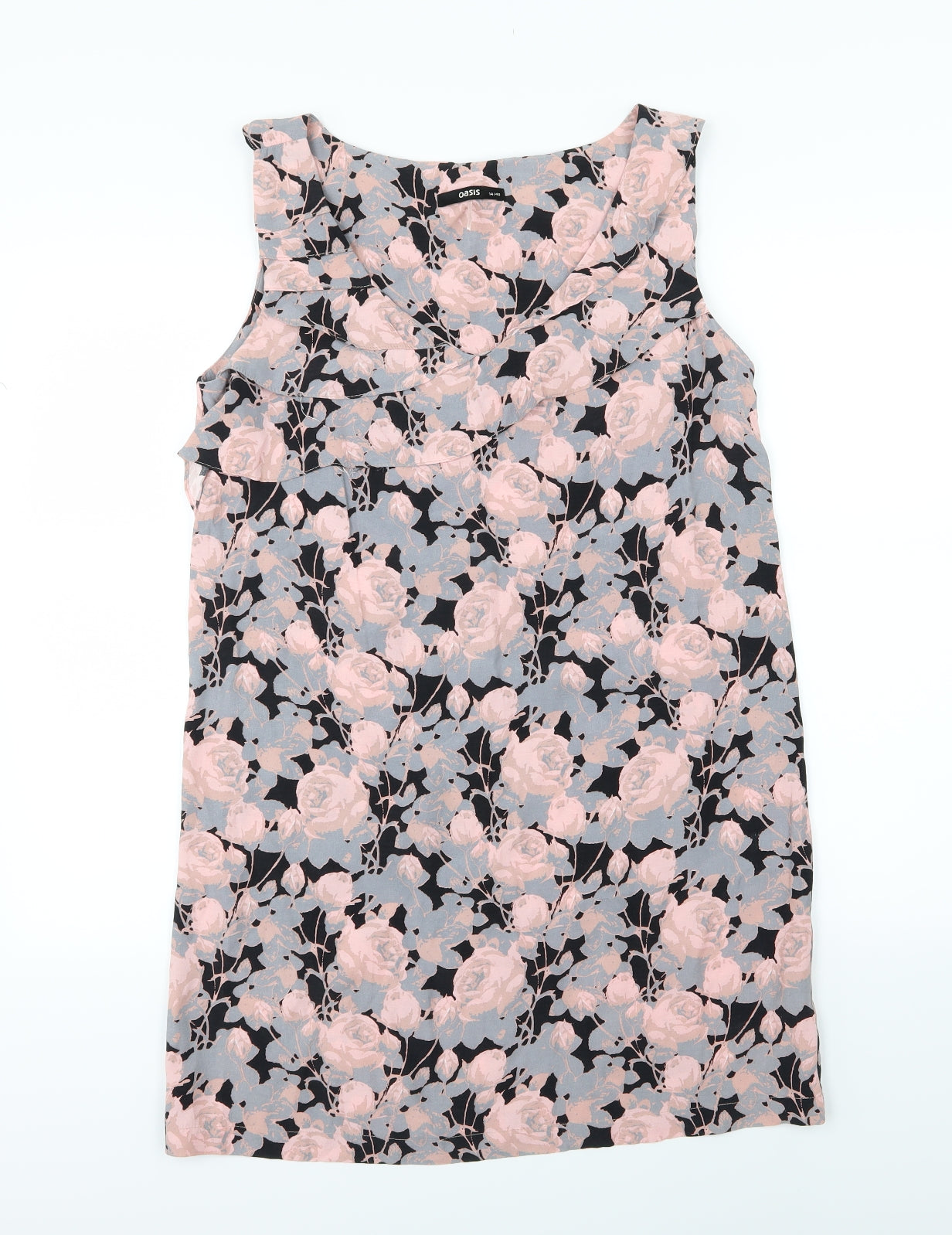 Oasis Womens Pink Floral  A-Line  Size 14