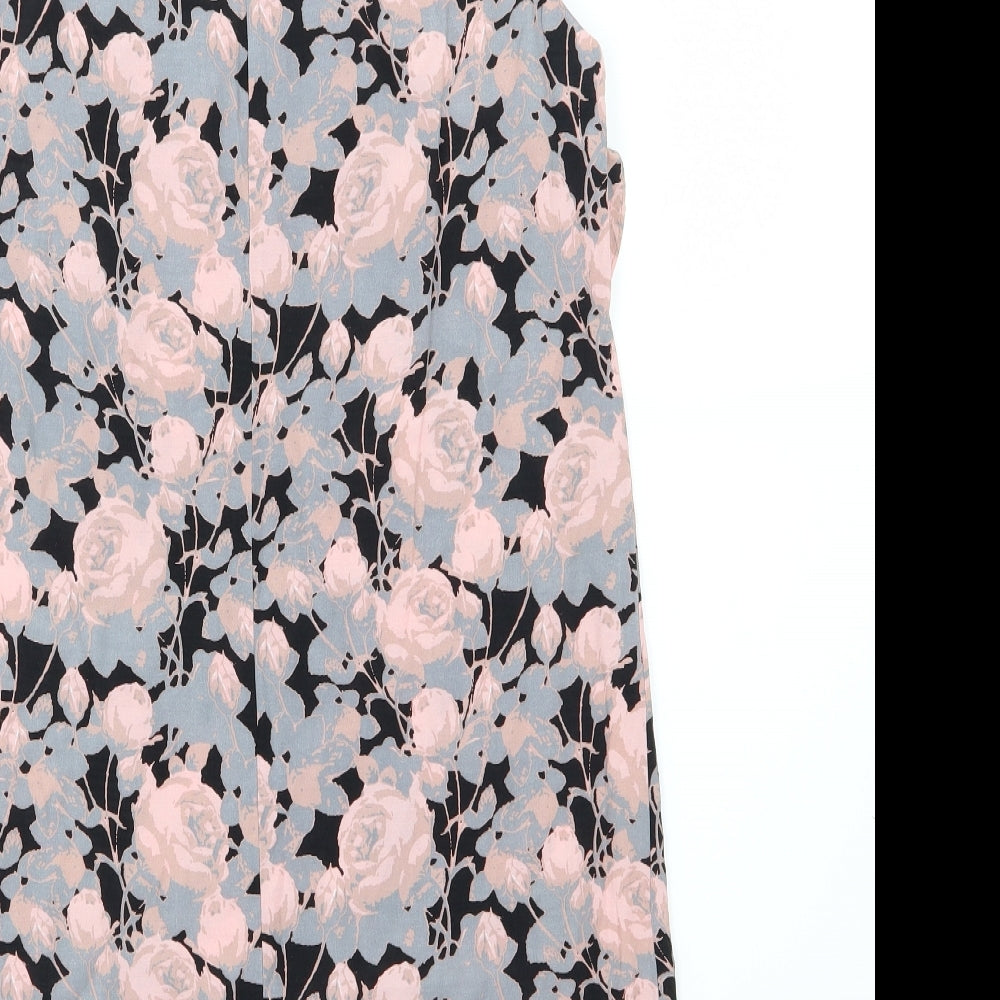Oasis Womens Pink Floral  A-Line  Size 14