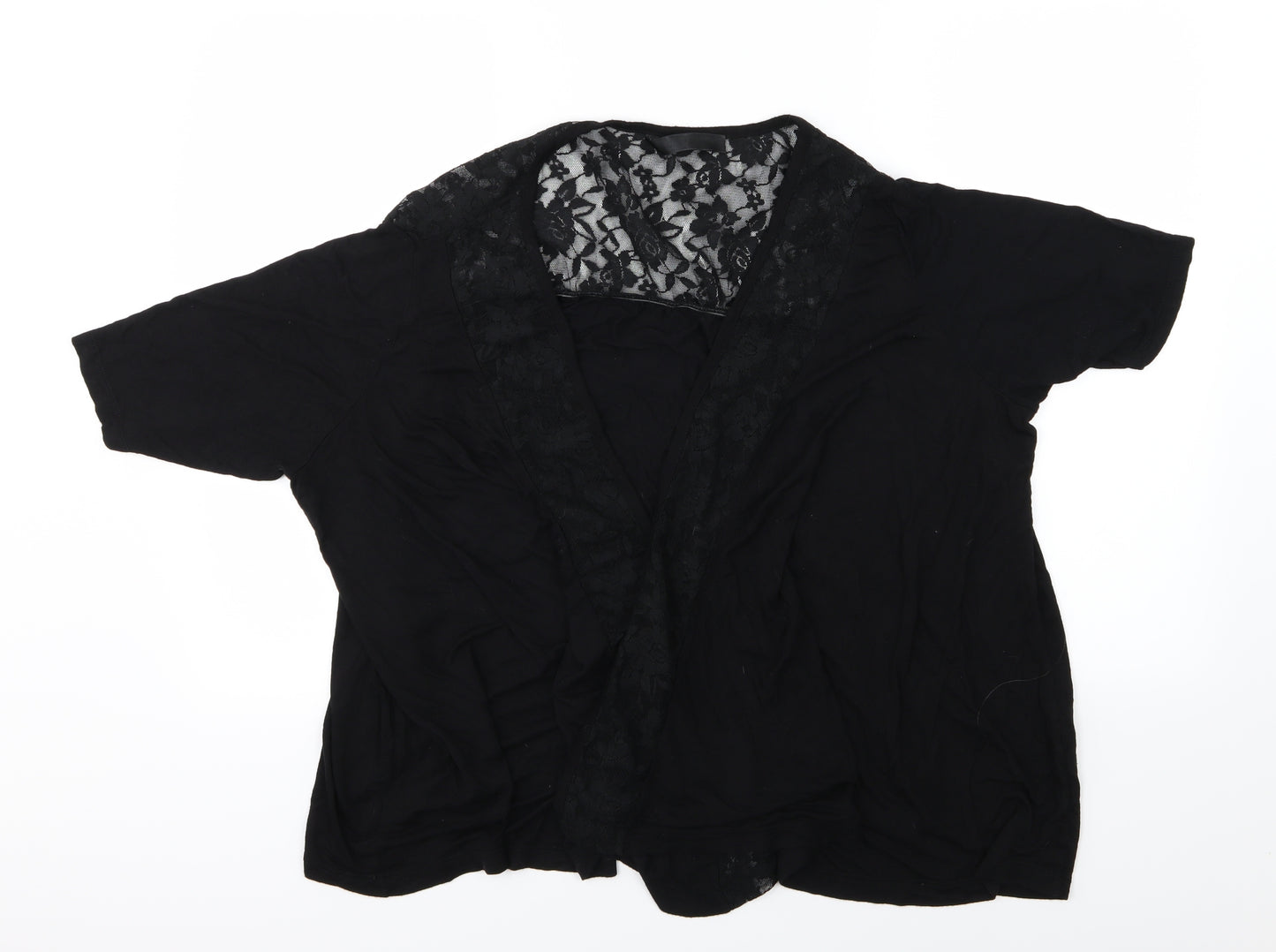 Evans Womens Black  Jersey Cardigan Jumper Size 22