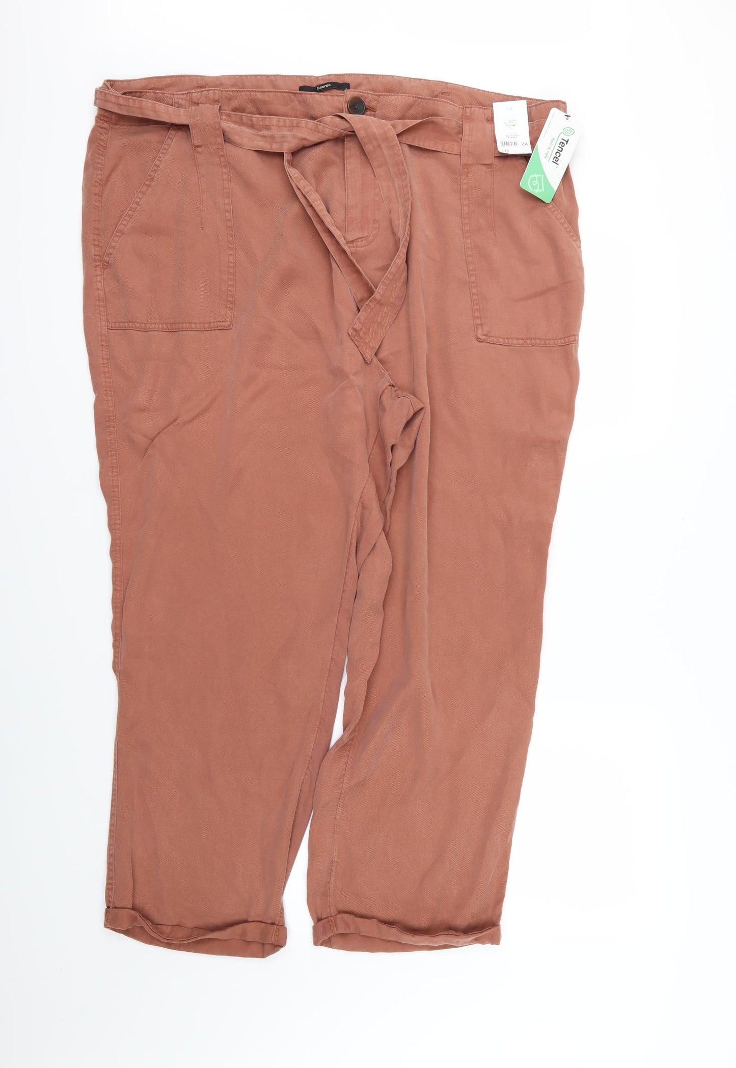 George Womens Brown  Denim Trousers  Size 24 L27 in