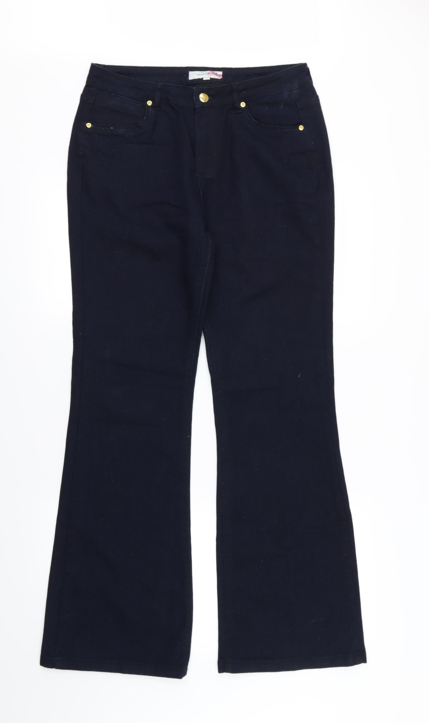 Internacionale Womens Blue  Denim Straight Jeans Size 14 L31 in