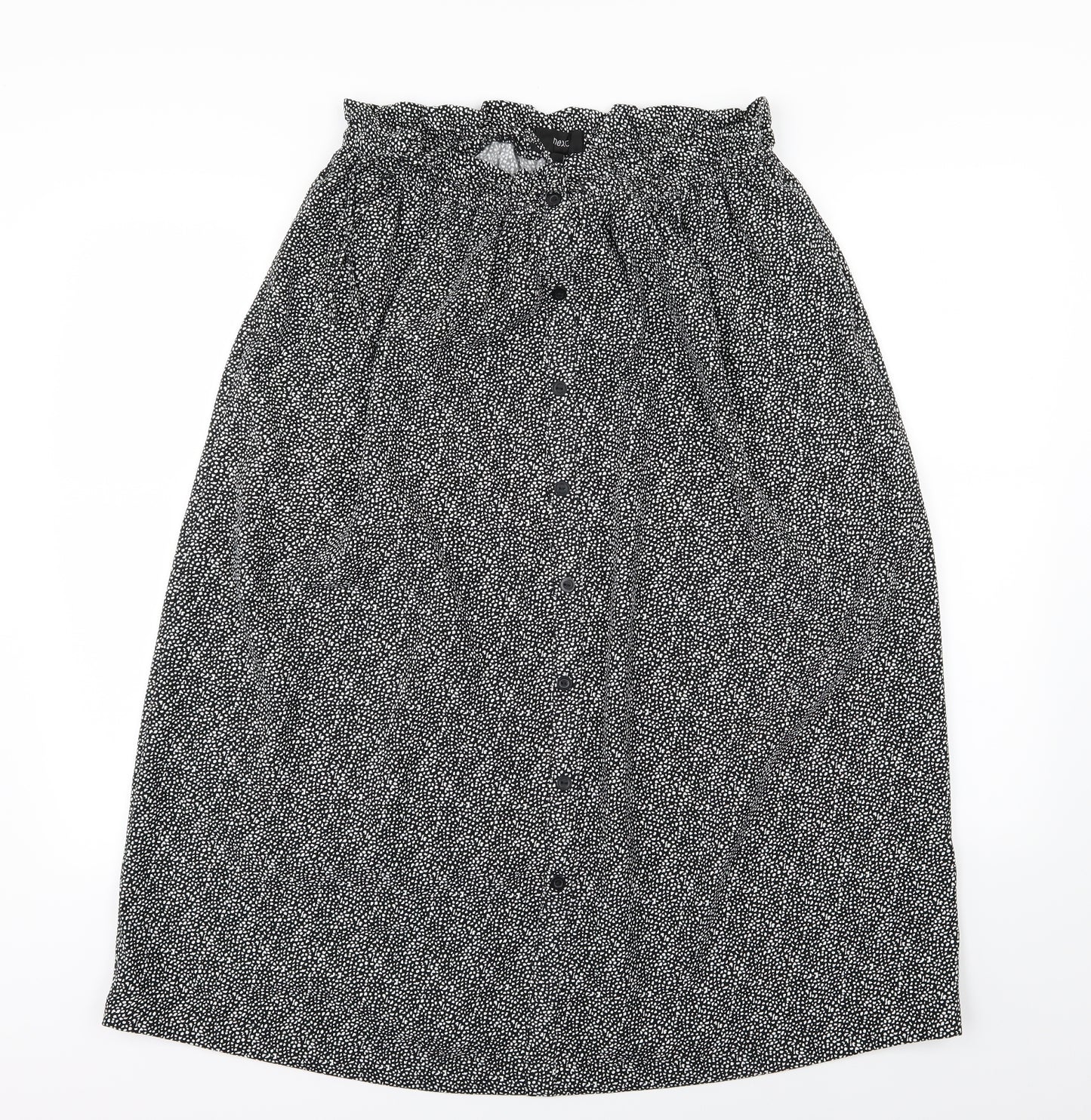 NEXT Womens Black Polka Dot  A-Line Skirt Size 14