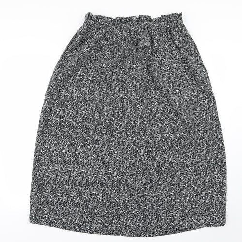 NEXT Womens Black Polka Dot  A-Line Skirt Size 14