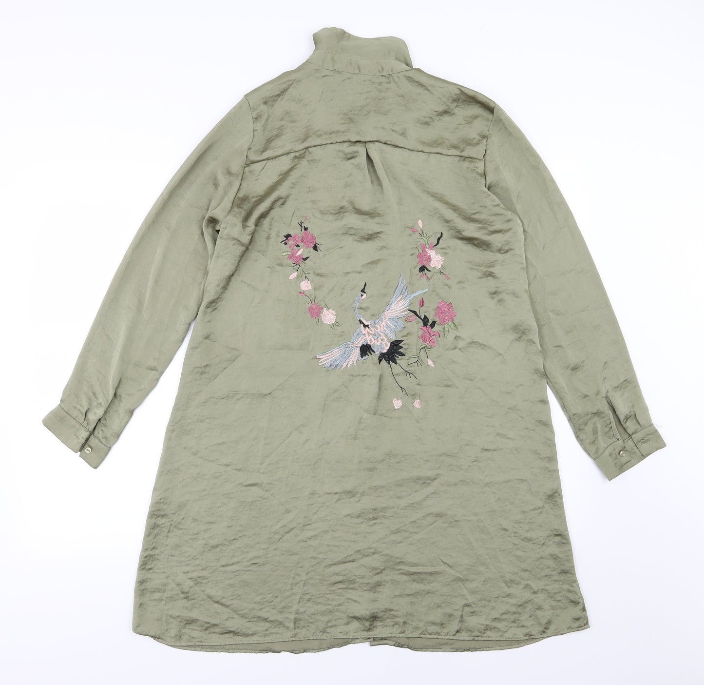 Primark Womens Green Floral  Shirt Dress  Size 10