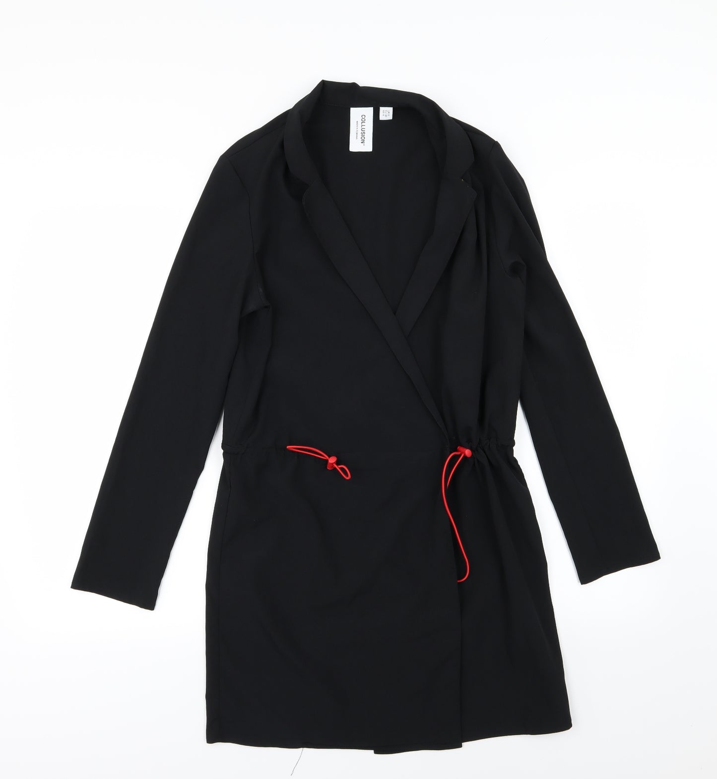 COLLUSION Womens Black   Wrap Dress  Size 8